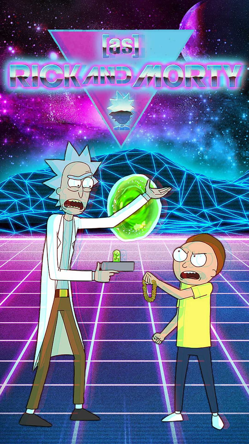 Rad Rick and Morty, 80s, retro, rick and morty, run the jewels, HD phone wallpaper