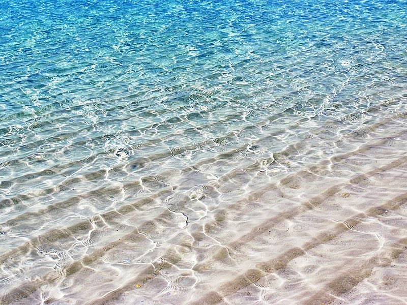 Translucent Sea Water Shimmer over White Sand, bonito, translucent, sea, okinawa, textures, japan, sand, water, shimmer, over, white, blue, HD wallpaper