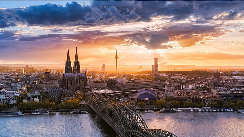 Cologne Cathedral Germany City, HD wallpaper