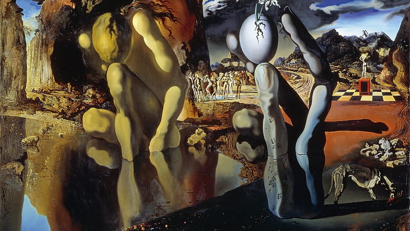 Metamorphosis of Narcissus, Paranoiac Critical, Surrealist, Surrealism, Salvador Dali, Painting, HD wallpaper