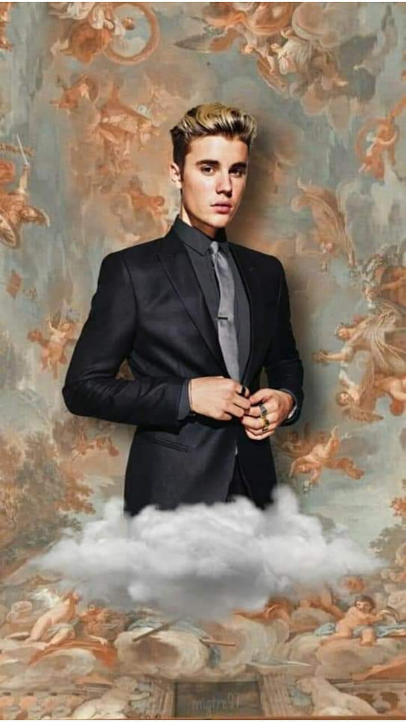 Justin Bieber, 2020, asthetic, classic, clouds, drew, heaven, love, tumblr, HD phone wallpaper