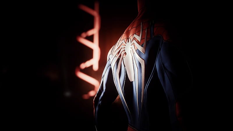 Spiderman Back Spider Logo , spiderman-ps4, spiderman, superheroes, games, 2018-games, ps-games, HD wallpaper