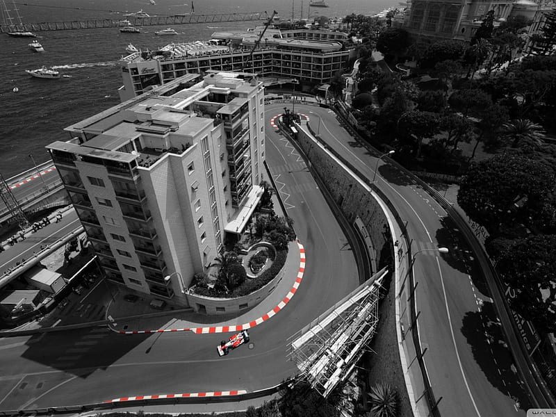 track aerial view-F1 Formula Racing, HD wallpaper