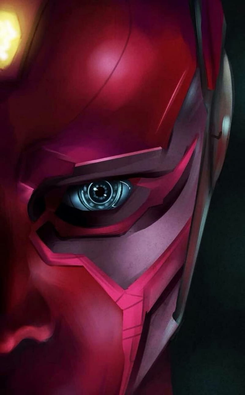 Vision - Avengers, avengers endgame, infinity war, mind stone, thanos, eye, iron man, captain america, thor, loki, HD phone wallpaper