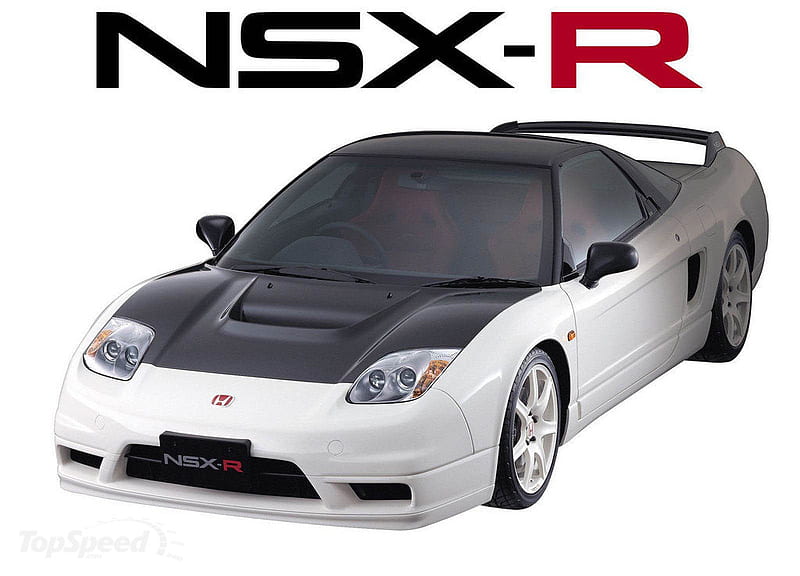 honda nsx-r, white alloys, black, two seater, mid engine, white, HD wallpaper