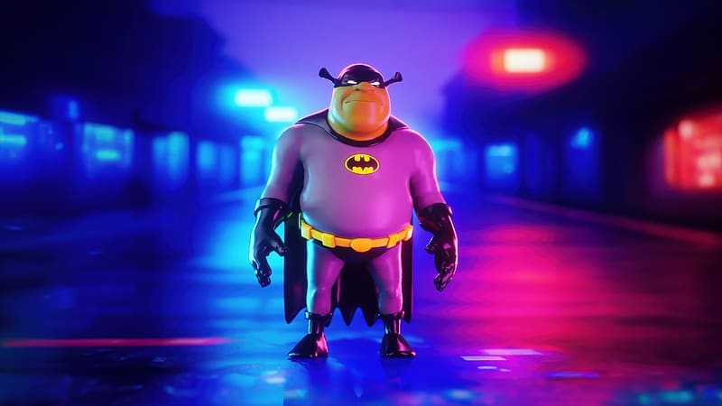 Bat Shrek, batman, superheroes, artwork, digital-art, artist, behance, HD wallpaper
