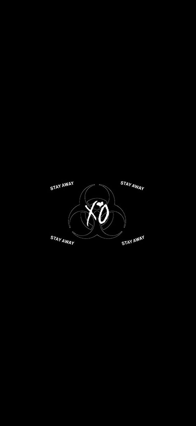 XO Stay Away Logo, black, minimal, the weeknd, HD phone wallpaper | Peakpx