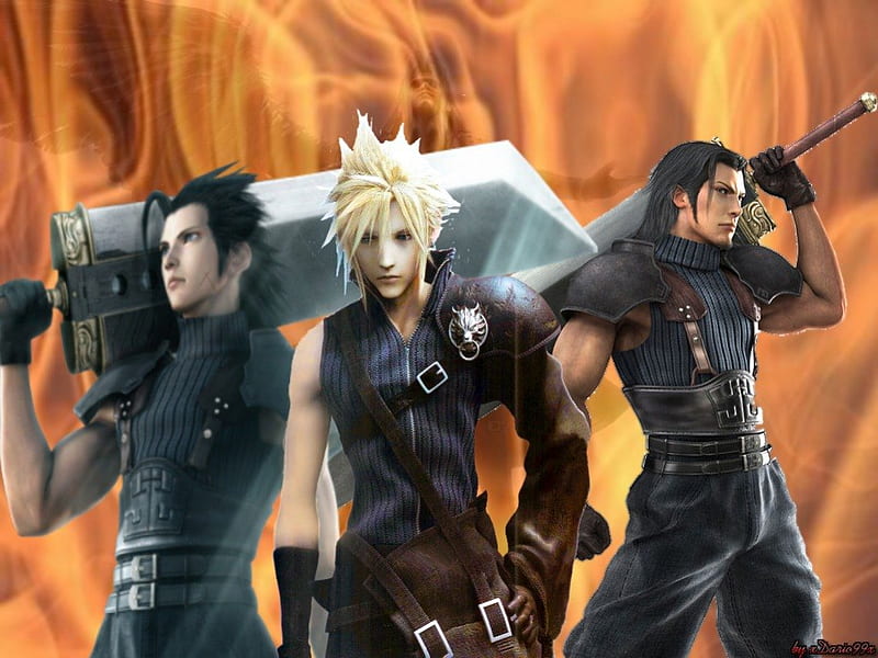 FF7 Angeal,Zack,Cloud and Sephiroth, Sephiroth, Cloud, Angeal, FF7, Zack, HD wallpaper