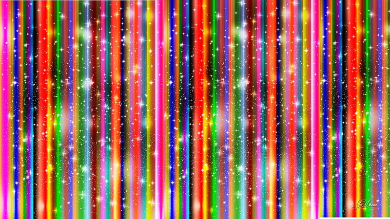 Bright Color Rain Shine, stars, stripes, glow, bright, colors, abstract, HD wallpaper
