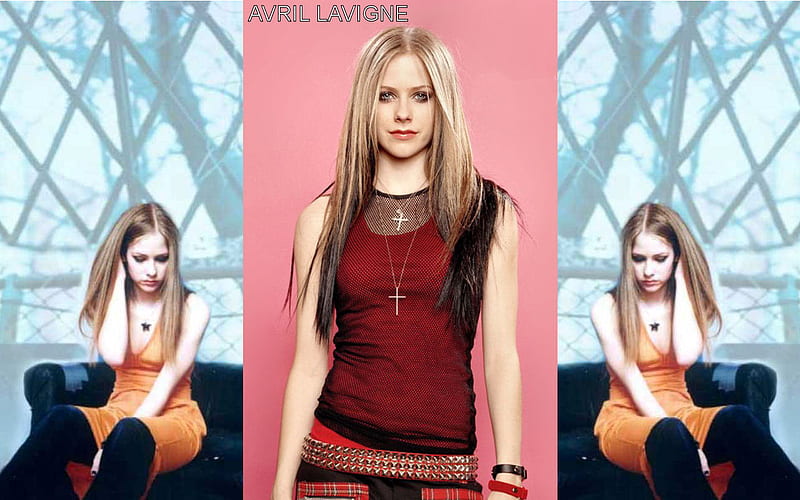 720P free download | Avril Lavigne pink & blue central with mirror ...