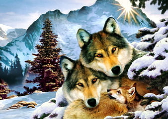 The Family by Hyperesis  Canine art Anime wolf Anime wolf drawing