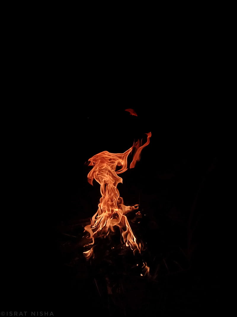 flame, sparks, fire, dark, night, HD phone wallpaper