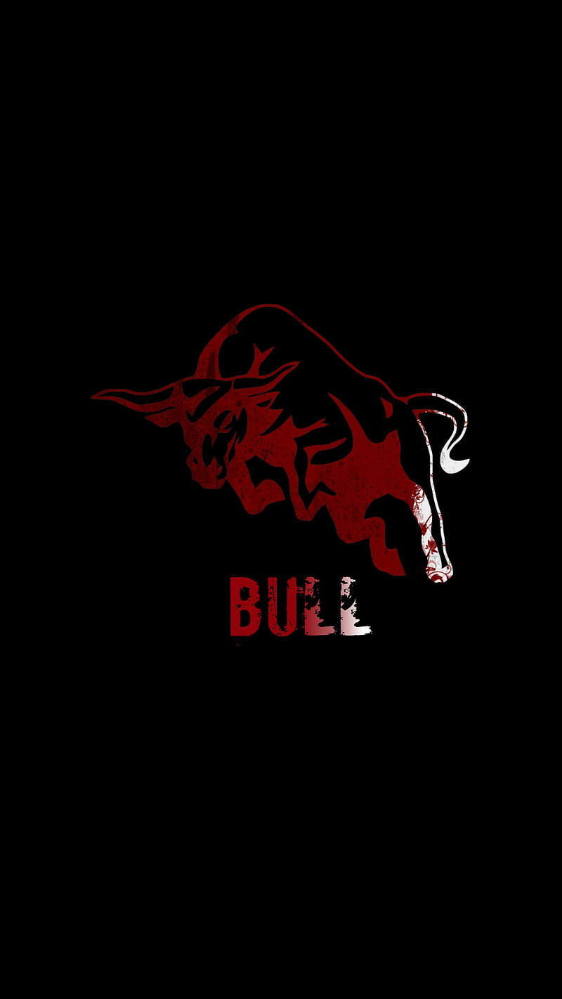 Bull Red, black, HD phone wallpaper