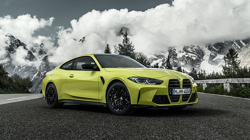 Green BMW M4 Competition 2020 Cars, HD wallpaper