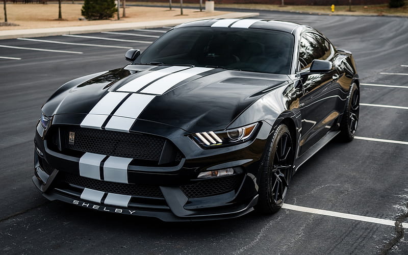 Ford Mustang Shelby GT350, 2018, Supercar, American sports cars, tuning, black Shelby, Ford, HD wallpaper