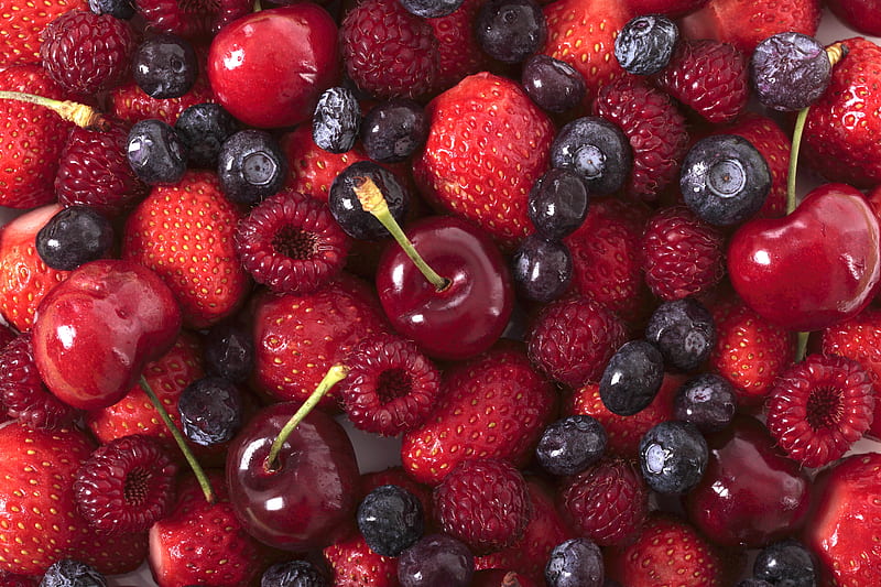 red, strawberry, fruit, vara, berry, summer, raspberry, skin, cherry, HD wallpaper