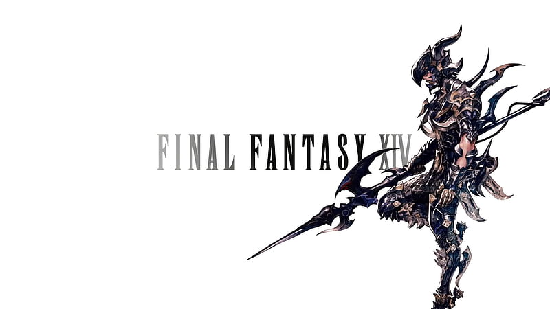Final Fantasy XIV A Warrior With A Sharp Weapon With White Background Final Fantasy XIV Games, HD wallpaper