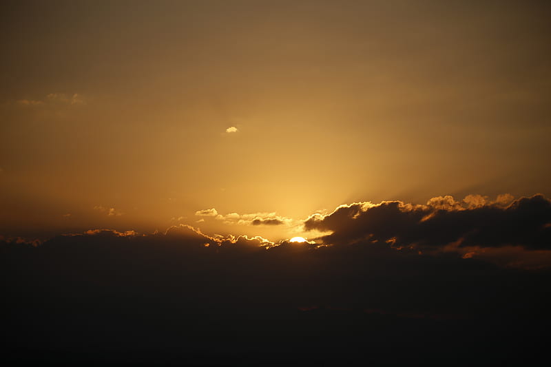 Silhouette Of Clouds During Golden Hour Hd Wallpaper Peakpx