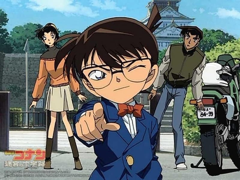 Detective Conan, Cute, Kazuha, Female, Conan Edogawa, Hattori Heiji, Male, Megane, HD wallpaper