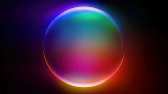 Dark Colorful Windows 11 Circle Gradient Abstraction Abstract, HD wallpaper