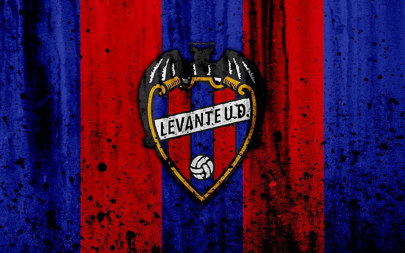Levante grunge, La Liga, stone texture, soccer, football club, LaLiga, Levante FC, HD wallpaper