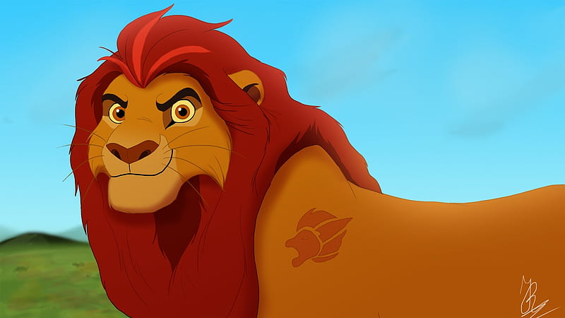 Kion Adult, Kion, The, Guard, Lion, Adult, HD wallpaper