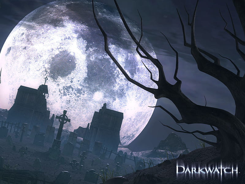 Full Moon Night, darkwatch, game, action, adventure, HD wallpaper