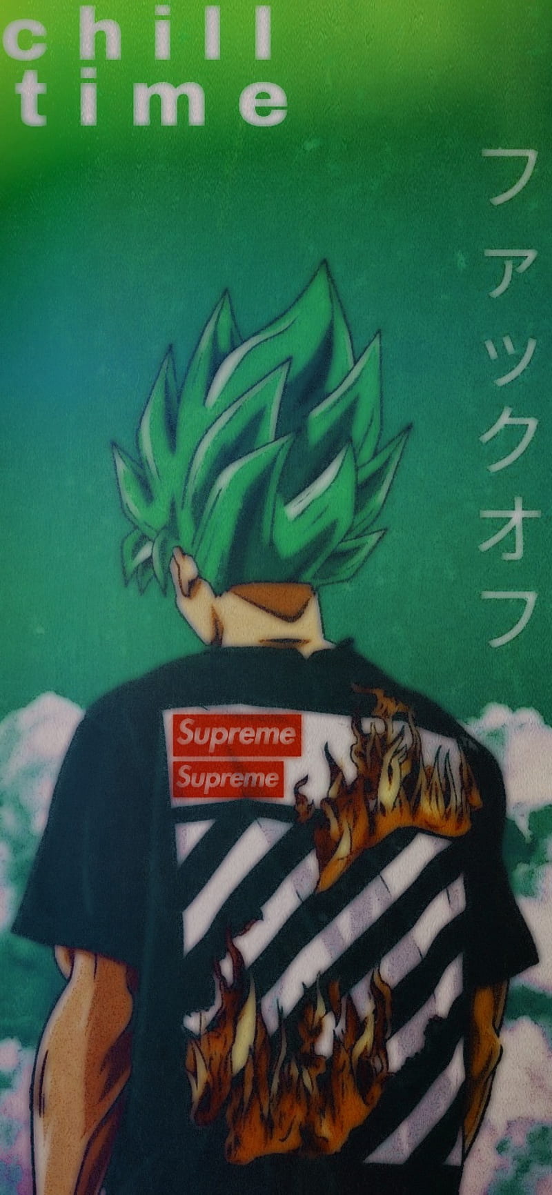 Supreme Goku, chill, lofi, time, HD phone wallpaper