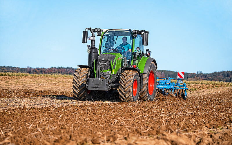 Fendt 313 Vario, R, 2020 tractors, plowing field, agricultural machinery, tractor in the field, agriculture, Fendt, HD wallpaper