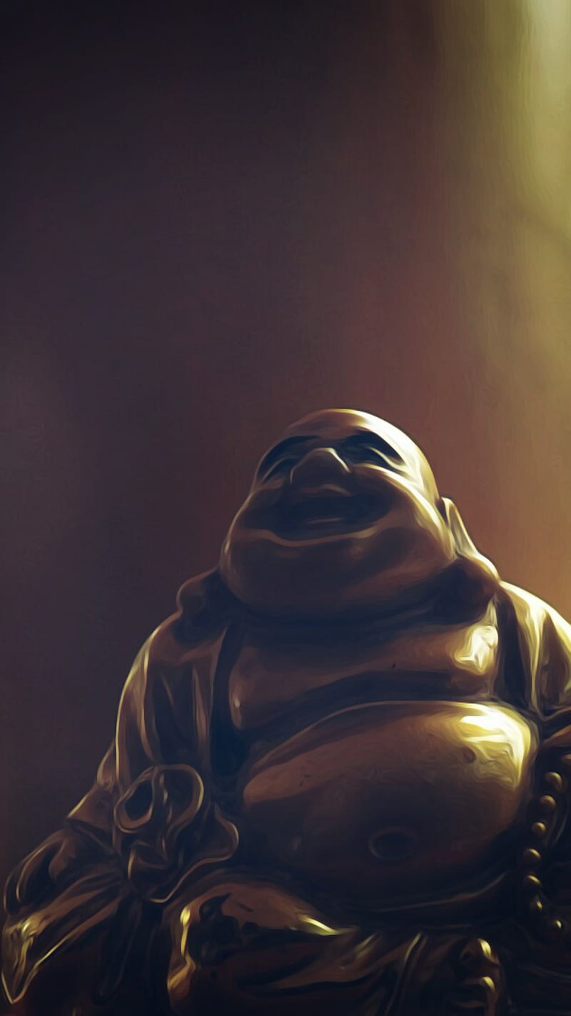 Buddha, laughing buddha, sculpture, spiritual, HD phone wallpaper