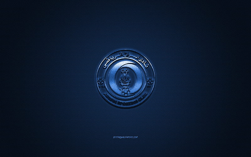 Aswan SC, Egyptian football club, blue logo, blue carbon fiber background, Egyptian Premier League, football, Aswan, Egypt, Aswan SC logo, HD wallpaper