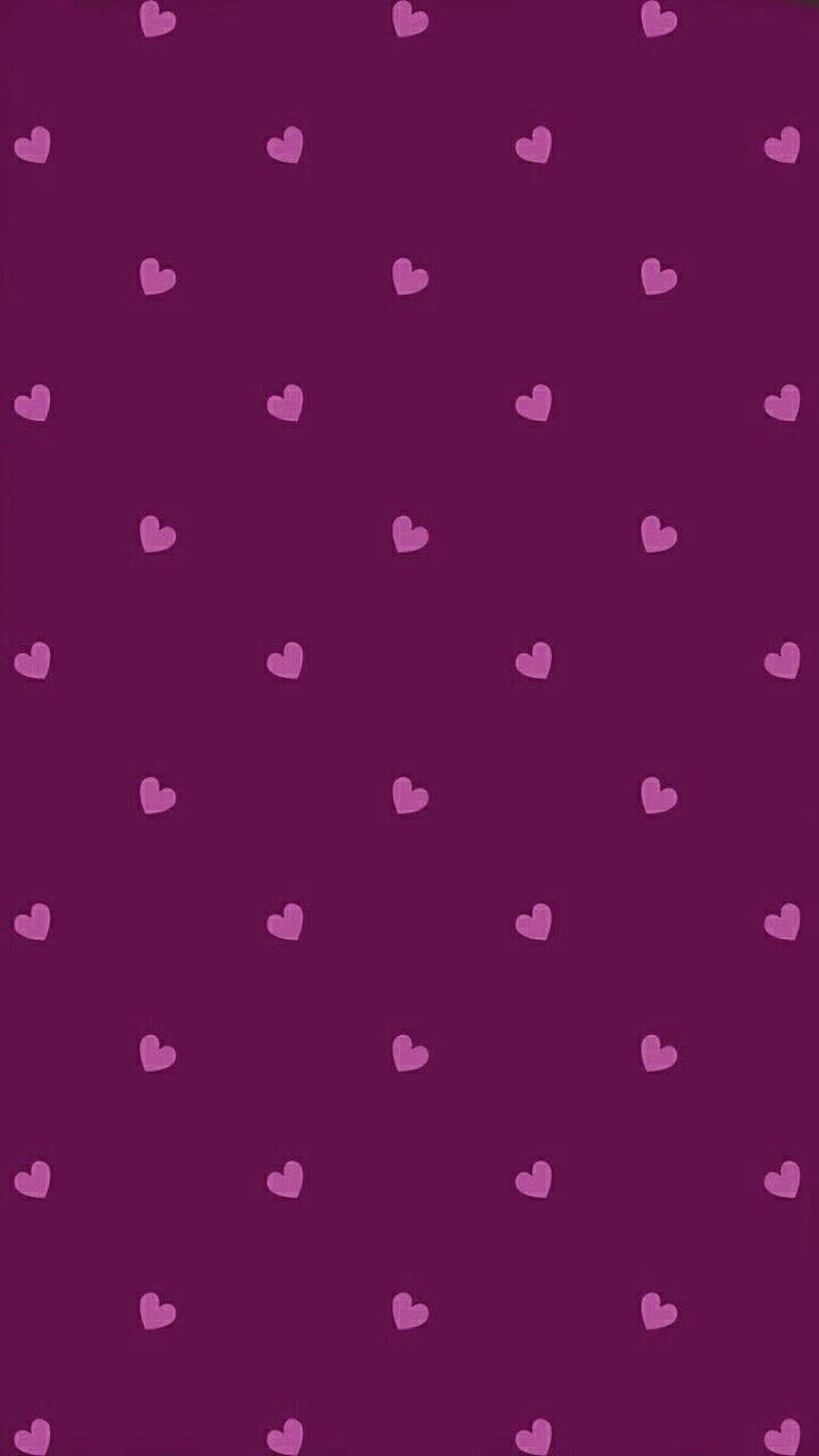 purple polkadot, cute, corazones, polka dot, HD phone wallpaper