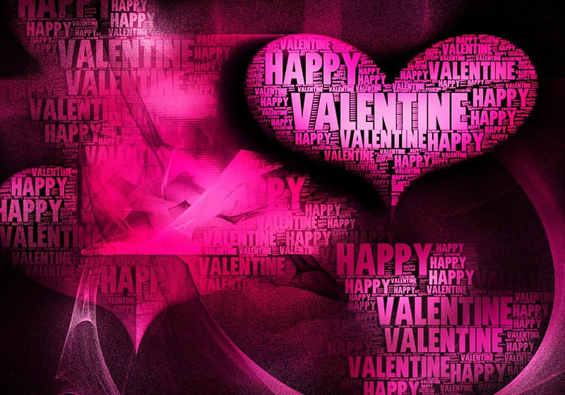 Happy Valentine's Day!, words, corazones, word, heart, HD wallpaper ...