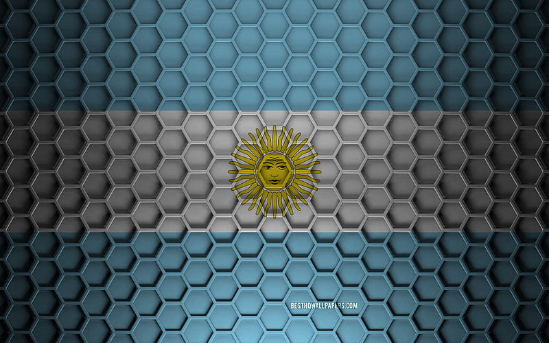 Bandera argentina, textura 3d hexágonos, argentina, textura 3d, bandera  argentina 3d, Fondo de pantalla HD | Peakpx
