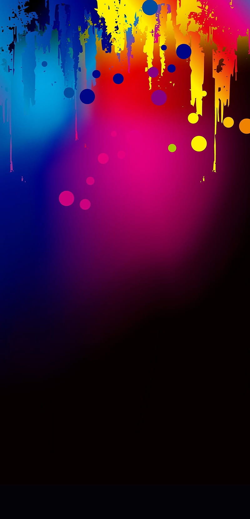 Paint Dripping, abstract, black, blue, colour, colours, orange, pink,  purple, HD phone wallpaper | Peakpx