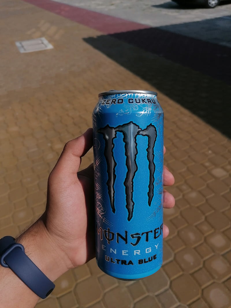 Blue Monster Energy, energy drink, monster energy, HD phone wallpaper