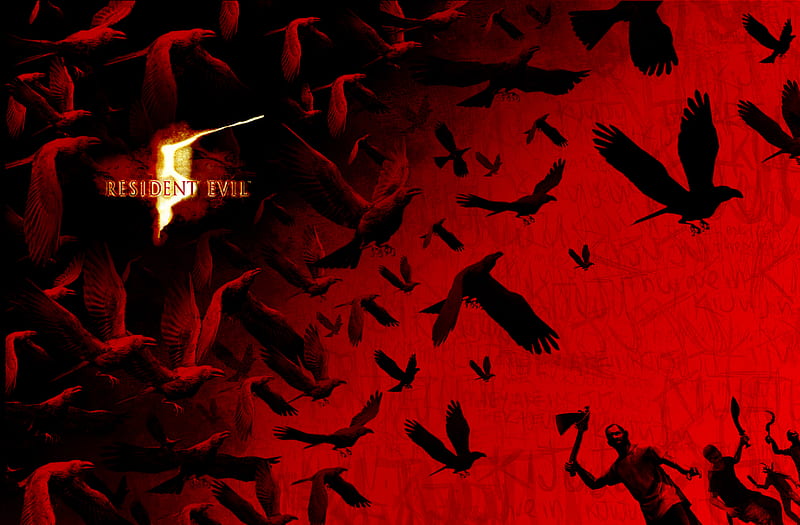 Resident Evil 5, resident evil, birds, crows, HD wallpaper