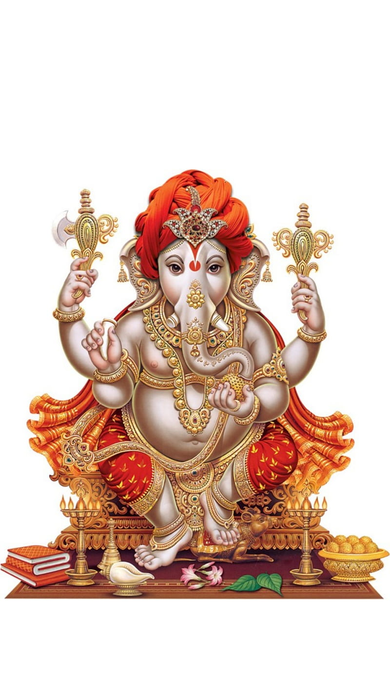 Ganesha, gods, lord, mobile, HD phone wallpaper