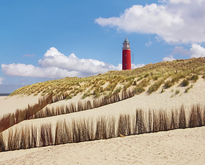 Lighthouse, texel island, the netherlands, HD wallpaper
