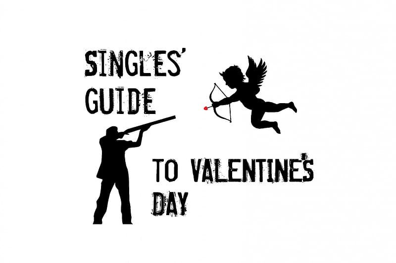 Singles Guide, wings, guy, man, bow, arrow, bow and arrow, Valentines, Valentines Day, gun, cupid, heart, Valentine, funny, HD wallpaper