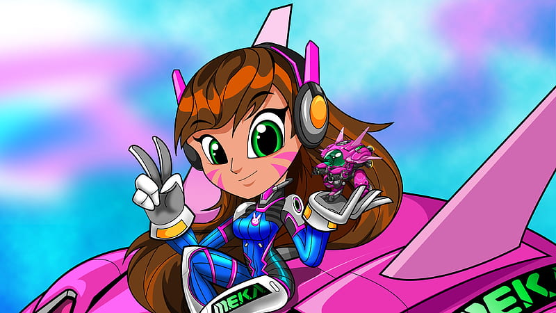 Dva Overwatch Illustration, dva-overwatch, overwatch, games, artwork, artist, digital-art, behance, HD wallpaper