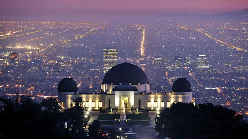 Griffith Observatory in Los Angeles, Cityscapes, Buildings, Observatories, Architecture, HD wallpaper