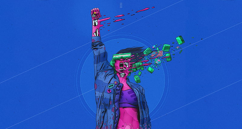 Surreal Cyberpunk Artwork, HD wallpaper