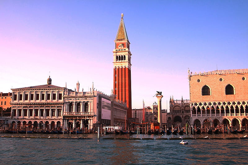 Il Campanille Veneto Italy, veneto, tower, il campanile, sky, sea, italy, HD wallpaper