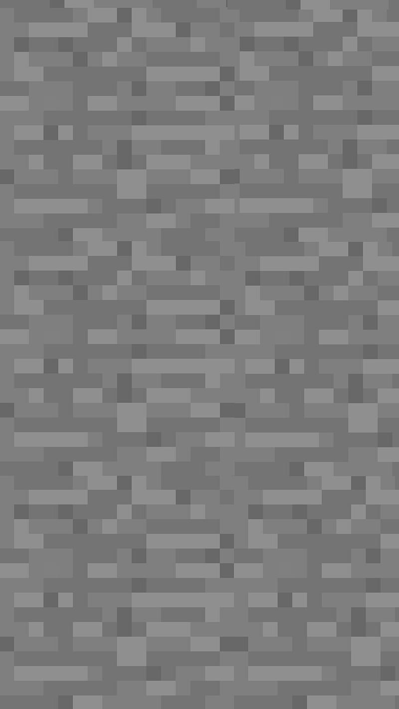 Minecraft stone wall, game minecraft, gris, stone, wall, HD phone wallpaper