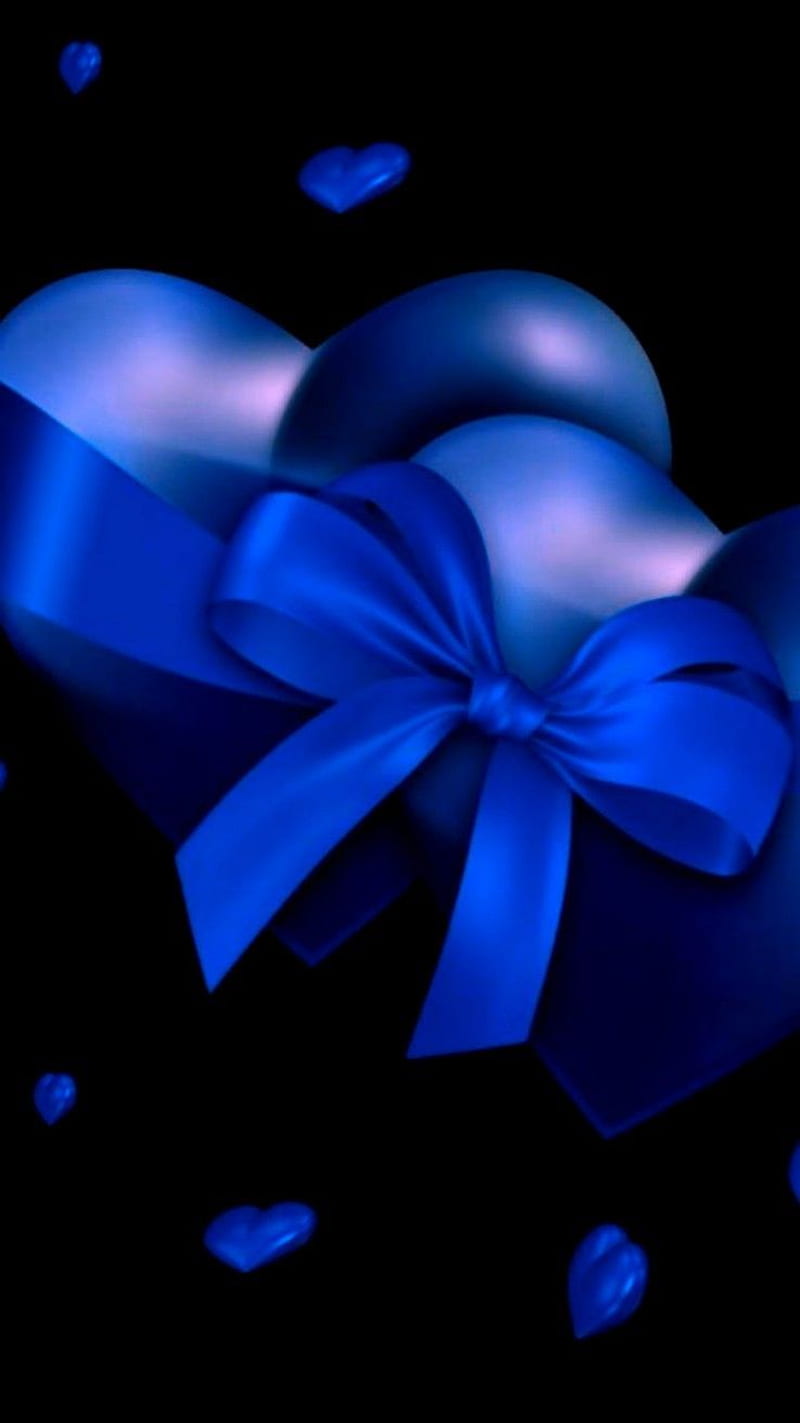 blue-black-heart-heart-bow-colorful-heart-black-and-blue-hearts-hd