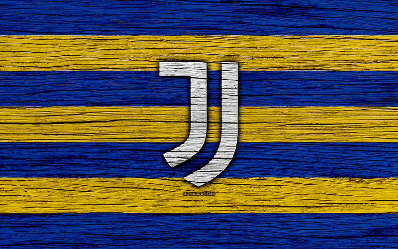 FC Juventus Bianconeri, fan art, Serie A, new logo, Italy, wooden texture, soccer, Juventus new logo, football, Juventus FC, HD wallpaper