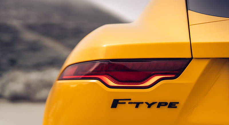 2021 Jaguar F-TYPE R Coupe AWD (Color: Sorrento Yellow) - Tail Light , car, HD wallpaper