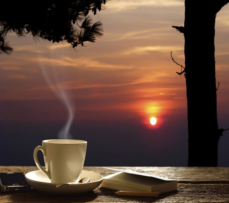 Coffee Time, coffee, spoon, saucer, cup, nature, HD wallpaper