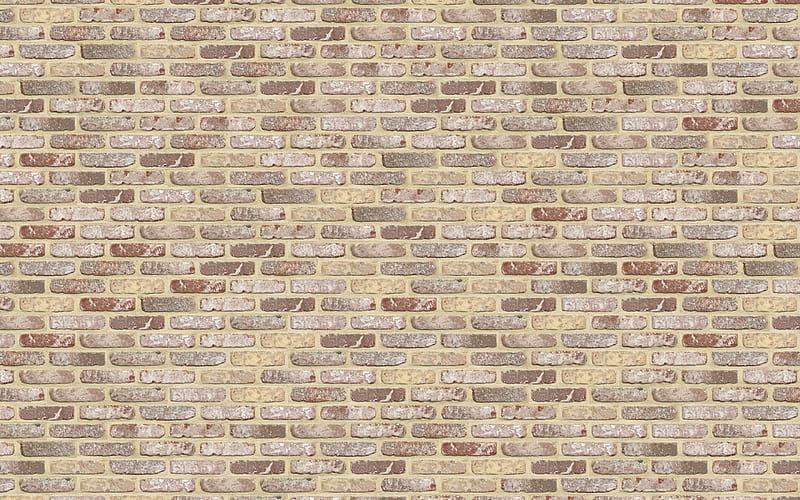 brown brick wall, brick texture, background with brown bricks, wall background, stone texture, HD wallpaper